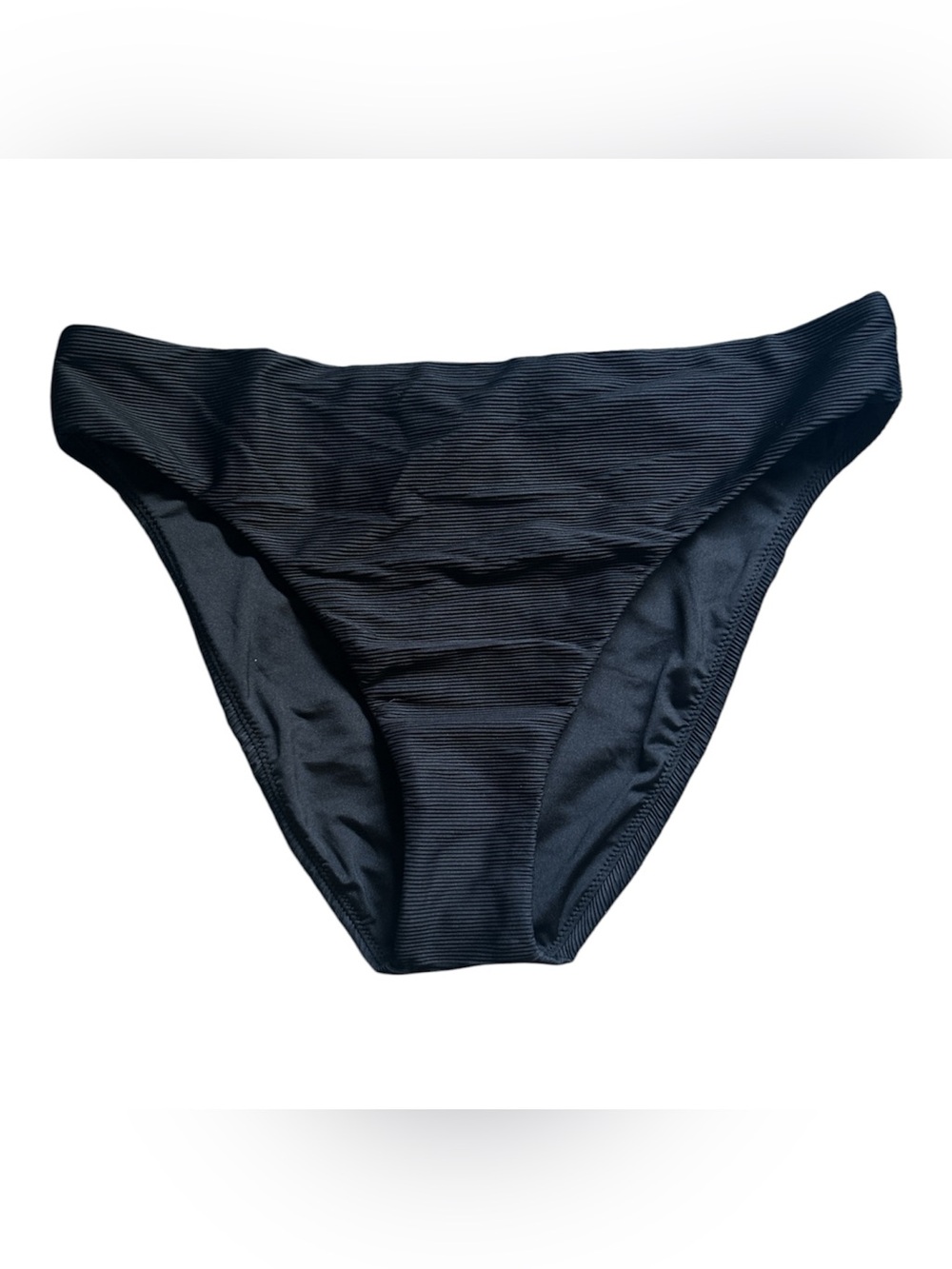 J Crew ribbed cheeky bikini bottom sz L
